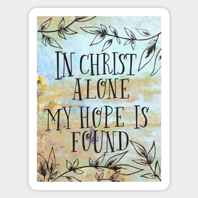 In Christ Alone Sticker by BrushingBlu-LTD